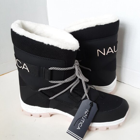 Nautica Palo Verde Women's Winter Black Pink Boots size 6M - Picture 1 of 10